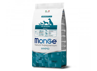 Сухой Корм Monge (Монж) Для Собак При Аллергии Лосось и Тунец Гипоаллергенный Speciality Hypo All Breeds Salmon and Tuna 2,5кг 