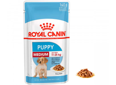 Влажный Корм Royal Canin (Роял Канин) Для Щенков Средних Пород в Соусе Medium Puppy 140г 