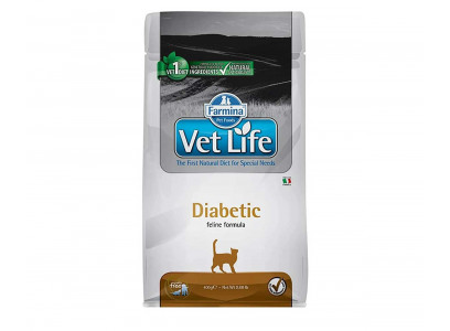 Лечебный Сухой Корм Farmina (Фармина) Для Кошек При Сахарном Диабете Vet Life Feline Diabetic 400г 