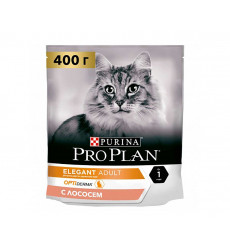 Сухой Корм Pro Plan (ПроПлан) Для Кошек Для Поддержания Красоты Шерсти и Здоровья Кожи Лосось Elegant 400г (1*8)