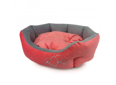 Лежак Для Кошек и Собак Манчестер Сердца 53*40*16см Розовый №1 М-345 Зоофортуна New 