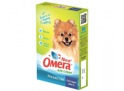 Омега Neo+ Блестящая Шерсть Витамины Для Собак Биотин 90таб