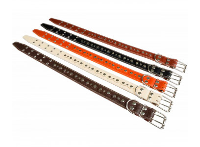 Ошейник Для Собак Брава №45 1 Слой с Подкладом с Металлофурнитурой Арт101