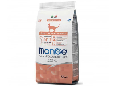 Сухой Корм Monge (Монж) Для Кошек Лосось Adult Salmon 1,5кг 