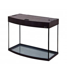 Аквариум AquaPlus (Аква Плюс) LUX Ф105 105л Венге Фигурный Со Светильником 2*18вт 70*35*56см-6мм 083880