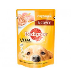 Влажный Корм Pedigree (Педигри) Vital Protection Для Собак Кура в Соусе 100г