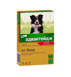Капли От Блох Для Собак 10-25кг Адвантейдж 2,5мл Elanco (1*4)