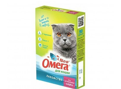 Омега Neo+ Крепкое Здоровье Витамины Для Кошек Морские Водоросли 90таб