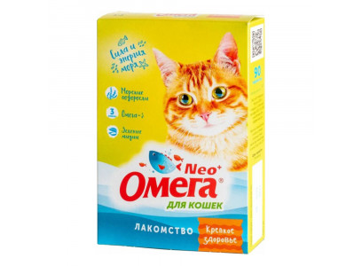 Омега Neo+ Крепкое Здоровье Витамины Для Кошек Морские Водоросли 90таб 