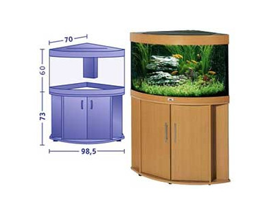 Аквариум с Тумбой Угловой Juwel Trigon 190 98,5*70*60см 190л Бук Освещение Фильтр Нагреватель Комплекс 16550-85550