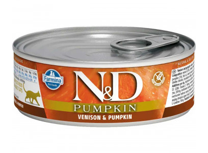 Консервы Для Кошек Farmina N&D (Фармина) Оленина и Тыква N&D Venison & Pumpkin 80г