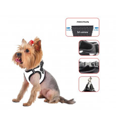 Шлейка Для Собак Мелких и Средних Пород Zoom (Зум) Домино 3-Слоя Текстиль XXL 41-47см Da035206