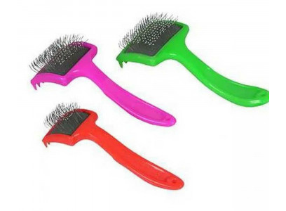 Пуходерка Для Кошек и Собак Зооник Пластик с Каплей Средняя 