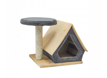 Домик Когтеточка Для Кошек Дарелэнд Смарт Избушка с Полкой 39*31*34,5 мм Rp8186