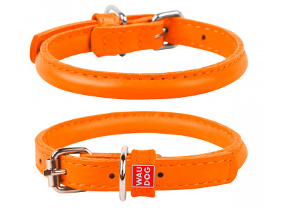 Ошейник Круглый 8*20-25 см Оранжевый Waudog Glamour (Ваудог Гламур) 22404