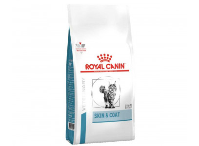 Лечебный Сухой Корм Royal Canin (Роял Канин) Для Стерилизованных и Кастрированных Кошек с Чувствительной Кожей Veterinary Diet Skin & Coat 1,5кг 