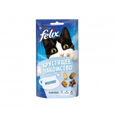 Лакомство Для Кошек Felix (Феликс) Хрустящее Лакомство Молоко 60г (1*8)