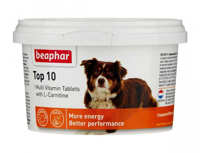 Beaphar (Беафар) Top 10 Multi Vitamin Tabs Кормовая Витаминная Добавка Для Собак 180шт 12542 