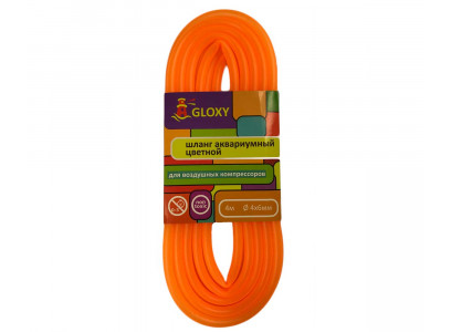 Шланг Для Компрессора и Помп Gloxy Воздушный 4*6мм 4м Оранжевый Gl-875048