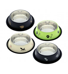 Миска Для Собак Металлическая Цветная Рисунок 900мл 3043 Vm-2509d
