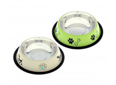 Миска Для Собак Металлическая Цветная Рисунок 2,8л 3045 Vm-2509f 