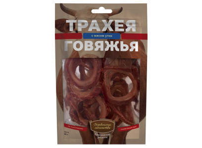 Лакомство Для Собак Деревенские Лакомства Трахея Говяжья с Мясом Утки 50г 