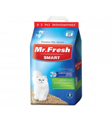 Наполнитель Для Кошачьего Туалета Mr.Fresh (Мистер Фреш) Smart Древесный Комкующийся Для Длинношерстных Кошек 9л F605