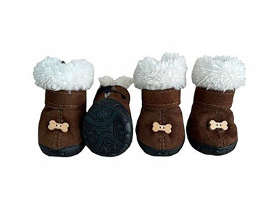 Унтики Pet Fashion (Пет Фэшн) Для Собак Косточка 2 Мех Шоколад 