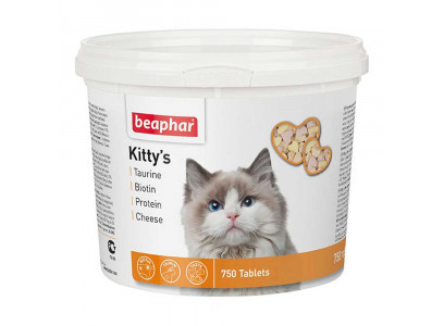 Витамины Для Кошек Beaphar (Беафар) Kitty’s Mix + Taurine, Biotin, Protein and Cheese Микс 750шт 12595 