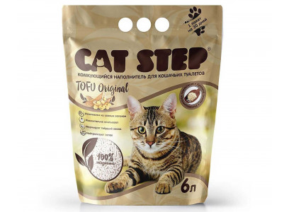 Наполнитель Для Кошачьего Туалета Cat Step (Кэт Степ) Tofu Original Комкующийся Растительный 6л 