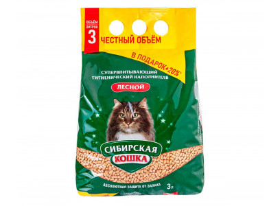 Наполнитель Для Кошачьего Туалета Сибирская Кошка Лесной 3л (1*4) 