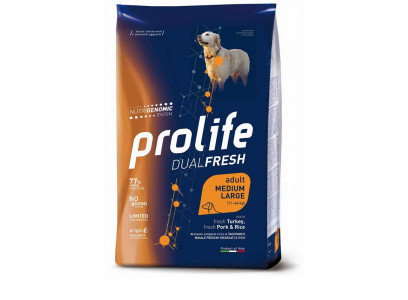 Сухой Корм Prolife (Пролайф) Для Собак Средних и Крупных Пород Индейка Свинина и Рис Dialfresh Adult Medium/Large Turkey, Pork & Rice 2,5кг 