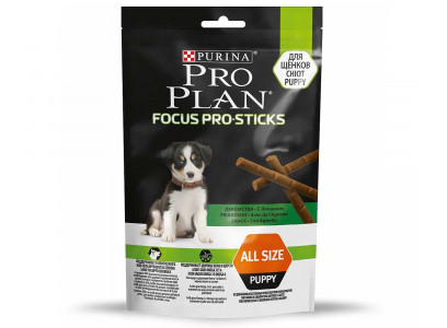 Лакомство Для Щенков Pro Plan (ПроПлан) Ягненок Снек Для Поддержания Развития Мозга Focus Pro Sticks 126г (1*8)