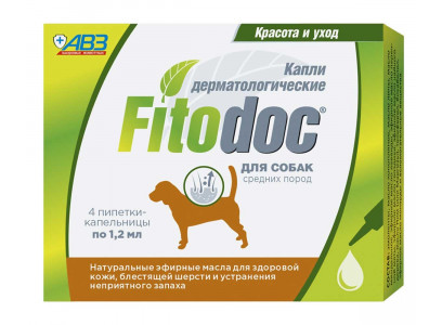 Капли Для Собак Средних Пород Fitodoc (Фитодок) Дерматологические АВЗ 