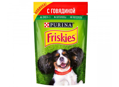 Влажный Корм Friskies (Фрискис) Для Собак Говядина 85г (1*24) 