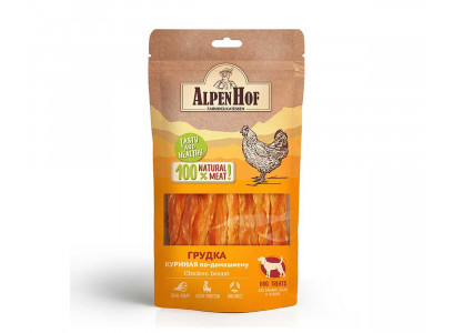 Лакомство Для Собак Мелких Пород и Щенков AlpenHof (Альпенхоф) Грудка Куриная По-Домашнему 50г A505 