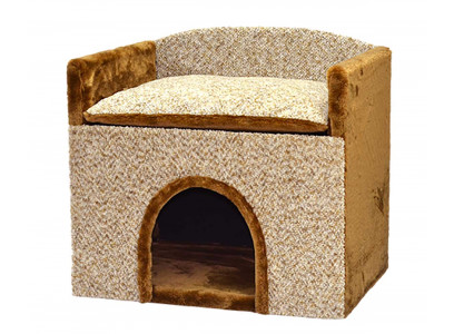 Будка Для Собак Зооник с Лежанкой Средняя 58,5*39*53см 22087