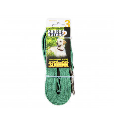 Поводок Для Собак Зооник Капрон С Латексной Нитью 3м*20мм Зеленый 11428-1
