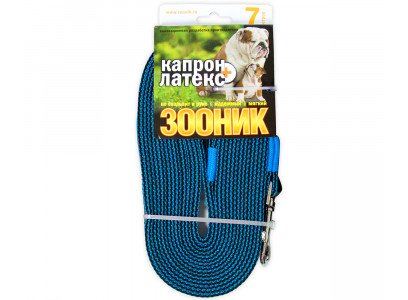 Поводок Капрон 7м*20мм Синий Zoonik (Зооник) 11437-3