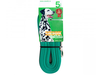 Поводок Капрон 5м*20мм Лайт Зеленый Zoonik (Зооник) 11456-1