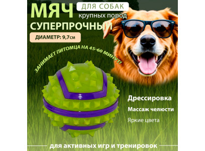 Игрушка Для Собак Dogman (Догман) Мяч с Шипами Для Массажа Десен 9,7см 