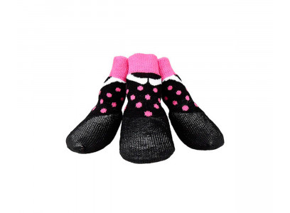 Носки Для Собак Мелких Пород Водоотталкивающие Горох 4 Малиновый Pet Fashion (Пет Фешн)