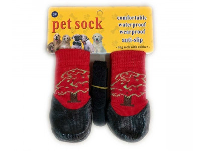 Носки Для Собак Миниатюрных Пород Водоотталкивающие Красный 3 Pet Fashion (Пет Фешн) 