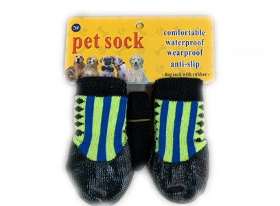 Носки Для Собак Мелких Пород Водоотталкивающие Полоска 4 Салатовый Pet Fashion (Пет Фешн) 