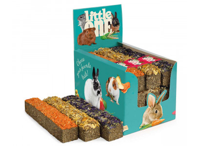 Little One (Литтл Ван) Луговые Травы Ассорти (Морковь, Календула или Мальва) Палочки Для Грызунов и Кроликов 85г