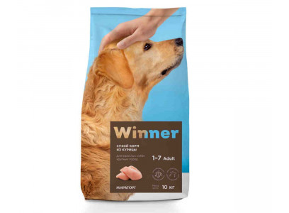 Сухой Корм Winner (Виннер) Для Собак Крупных Пород Курица 10кг