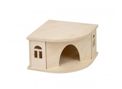 Домик Для Грызунов Дарелэнд Есо Угловой Дерево 13*13*8см Rp86801