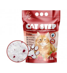 Наполнитель Для Кошачьего Туалета Cat Step (Кэт Степ) Crystal Strawberry Силикагель 3,8л