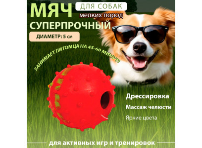 Игрушка Для Собак Triol (Триол) Мяч с Колокольчиком 5см Из Цельнолитой Резины 12191094 