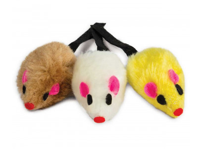 Игрушка Для Кошек Triol (Триол) 3-Мыши 5,2см 22181060 Xw7012 